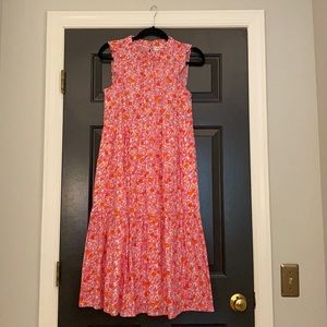 J. Crew Factory Tiered Ruffle Midi Dress